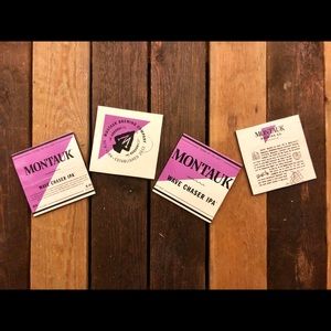 Coasters. Set of four Montauk Brewery Beer.
